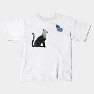 Cat Van Gogh Starry Night Kids T-Shirt